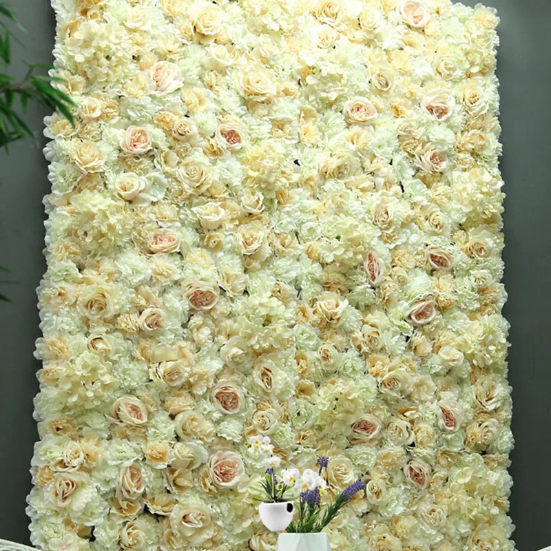 Newly artificial flower garland flower wall panel wedding decoration backdrop preserved flower wall
