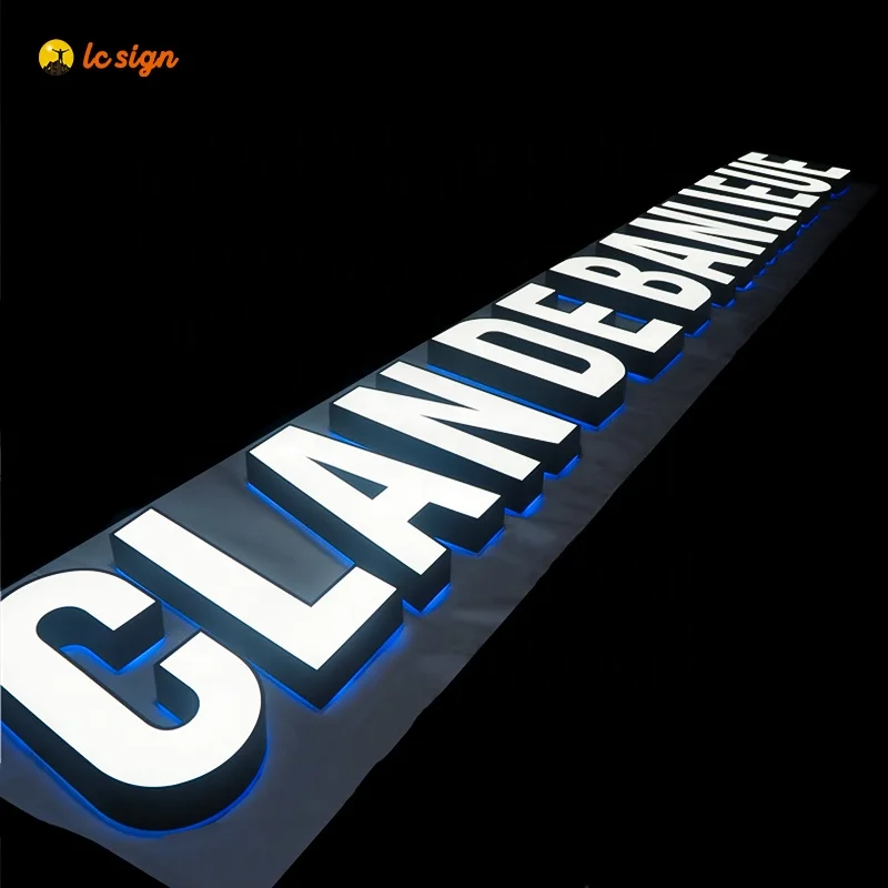 Outdoor Business Electronic Signs Facelit  illuminate LED Letters Alphabet Custom Logo Sign Manufacturer LED Letter