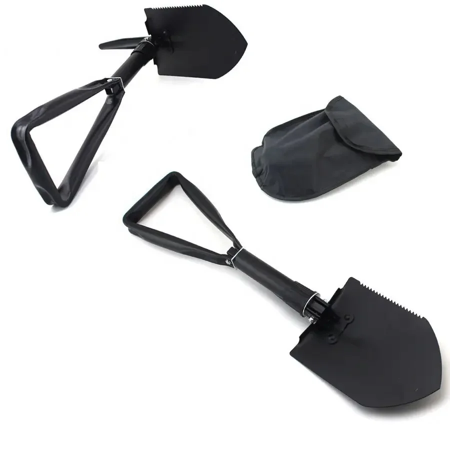 Folding Camping Shovel, Survival Foldable Shovel, Collapsible Tool for Entrenching, Digging, Gardening and Car Emergency