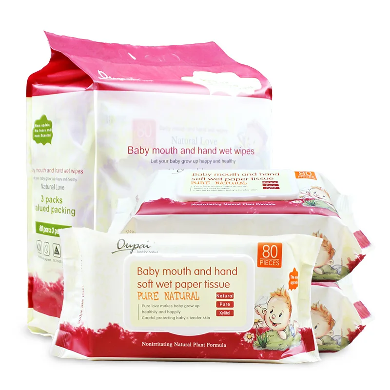 100% Biodegradable No Chemical Eco-friendly Organic Naturally Sensitive Skin Wholesale Baby Wipes