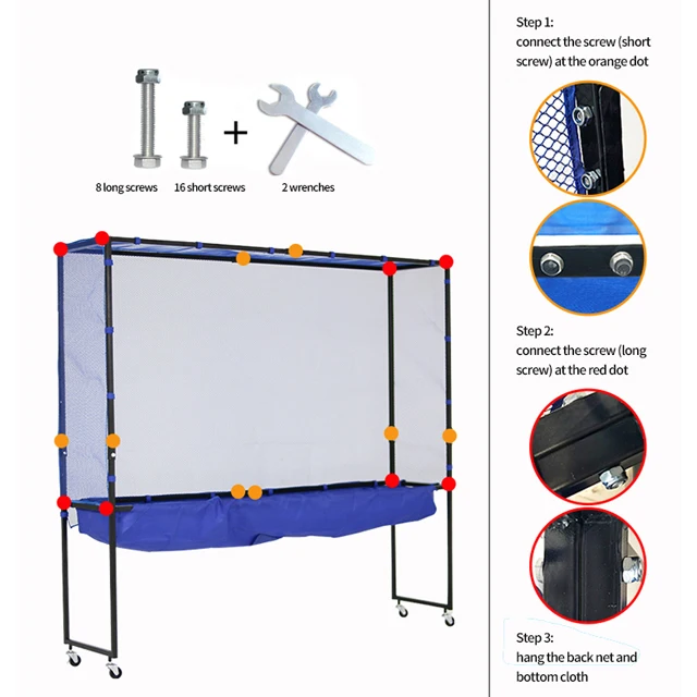 
HUIESON All inclusive Table tennis net collector Stable movable table tennis recovery net 