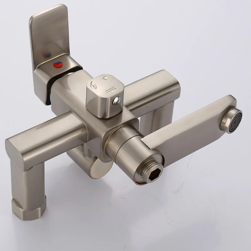 Hot sale low price single lever rainfall shower set bathroom 304 stainless steel shower faucet set