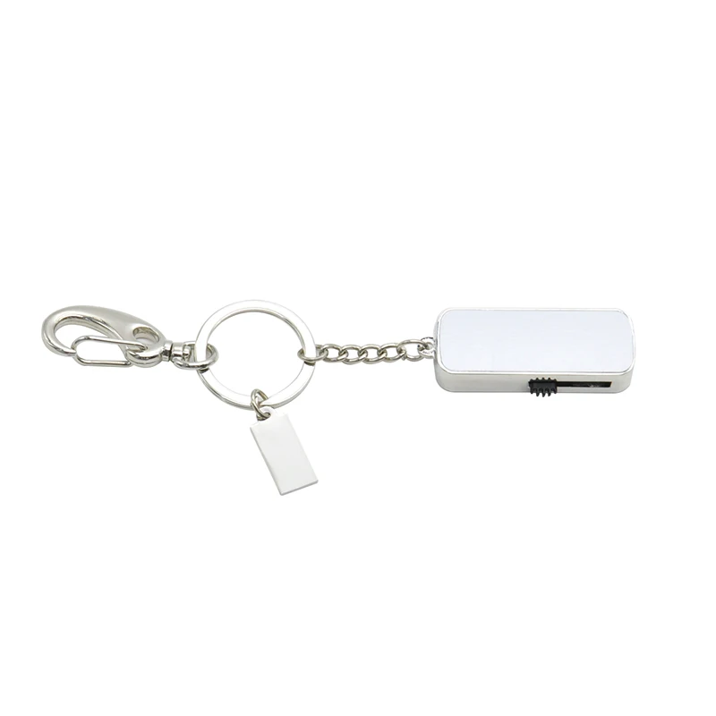 Personalized Sublimation Blanks  16G USB Flash Drives Metal Keychain
