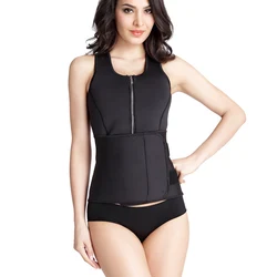 CHANGNORE ODM gaines amincissante ceinture lombaire adjustable belt tank top neoprene waist trainer vest for women with zipper