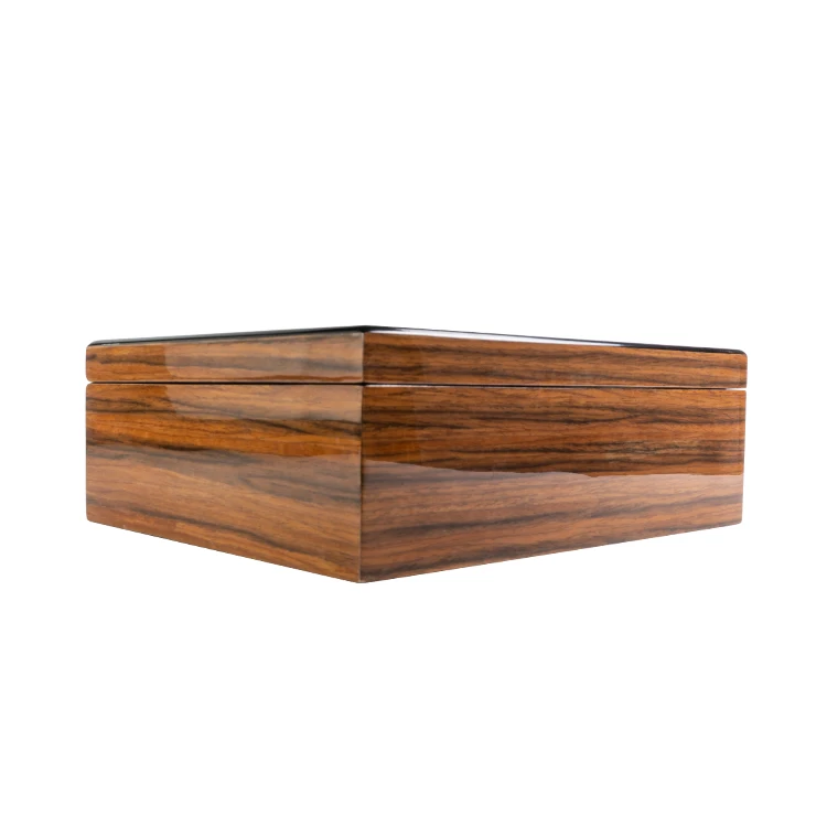 Customized Wood Grain Lacquer Wooden Photo Keepsake Box With Glass Lid Accepted Oem With SABER Certificate