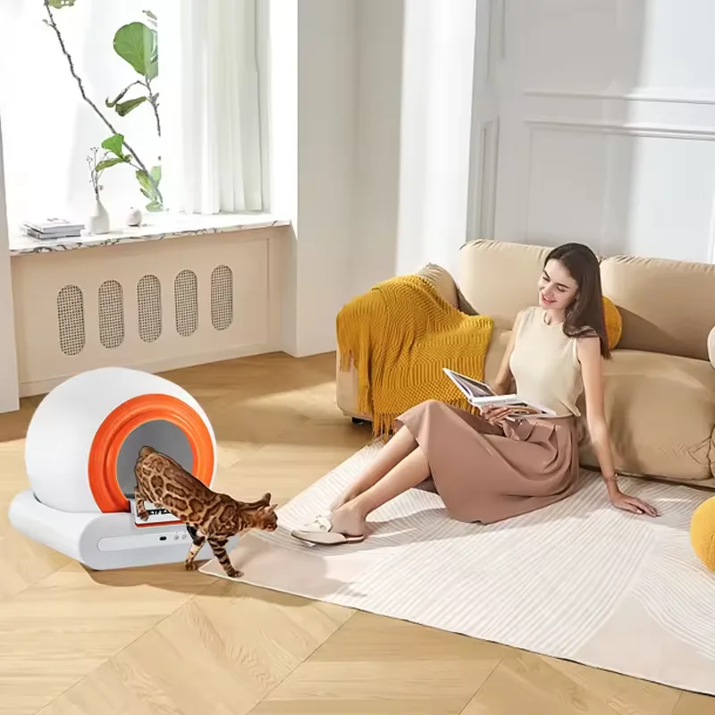 2024 new style TUYA WiFi Connection Ultra-quiet Smart Cat Toilet APP Control Self Cleaning Automatic Cat Litter Box Pet Supplies