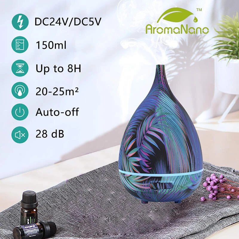 5 Colors Aroma Diffuser 100ml Fragrance Air Mist Humidifier Ceramic Ultrasonic Electric Essential Oil Diffuser