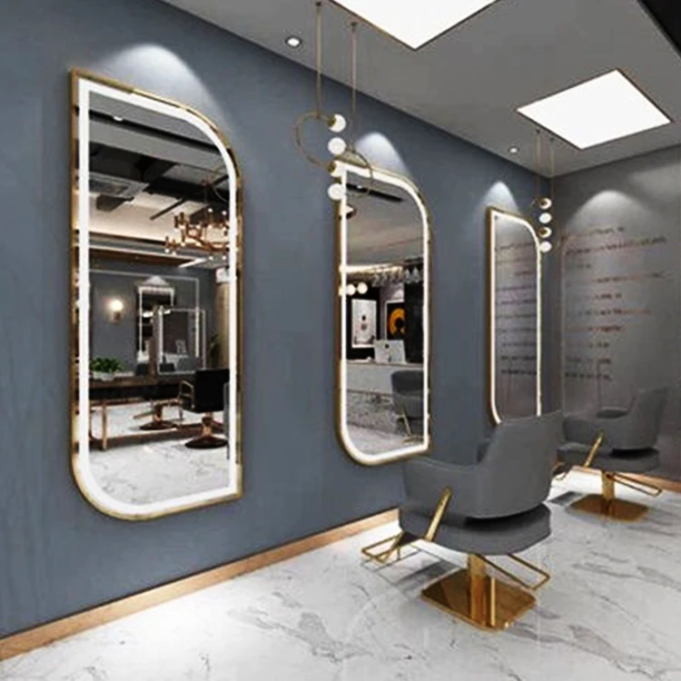 Professional Beauty Hairdressing Station Simple Style Mirror Station Salon Equipment Product Mirror