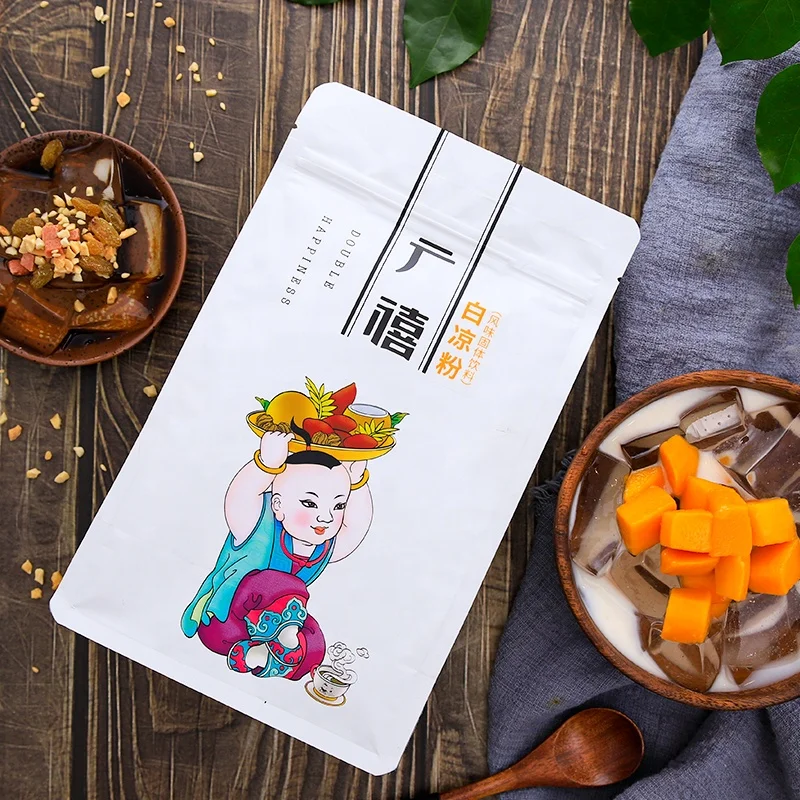 500 г растворимого белого пудинга белый Конжак желе порошок для Пузырькового чая