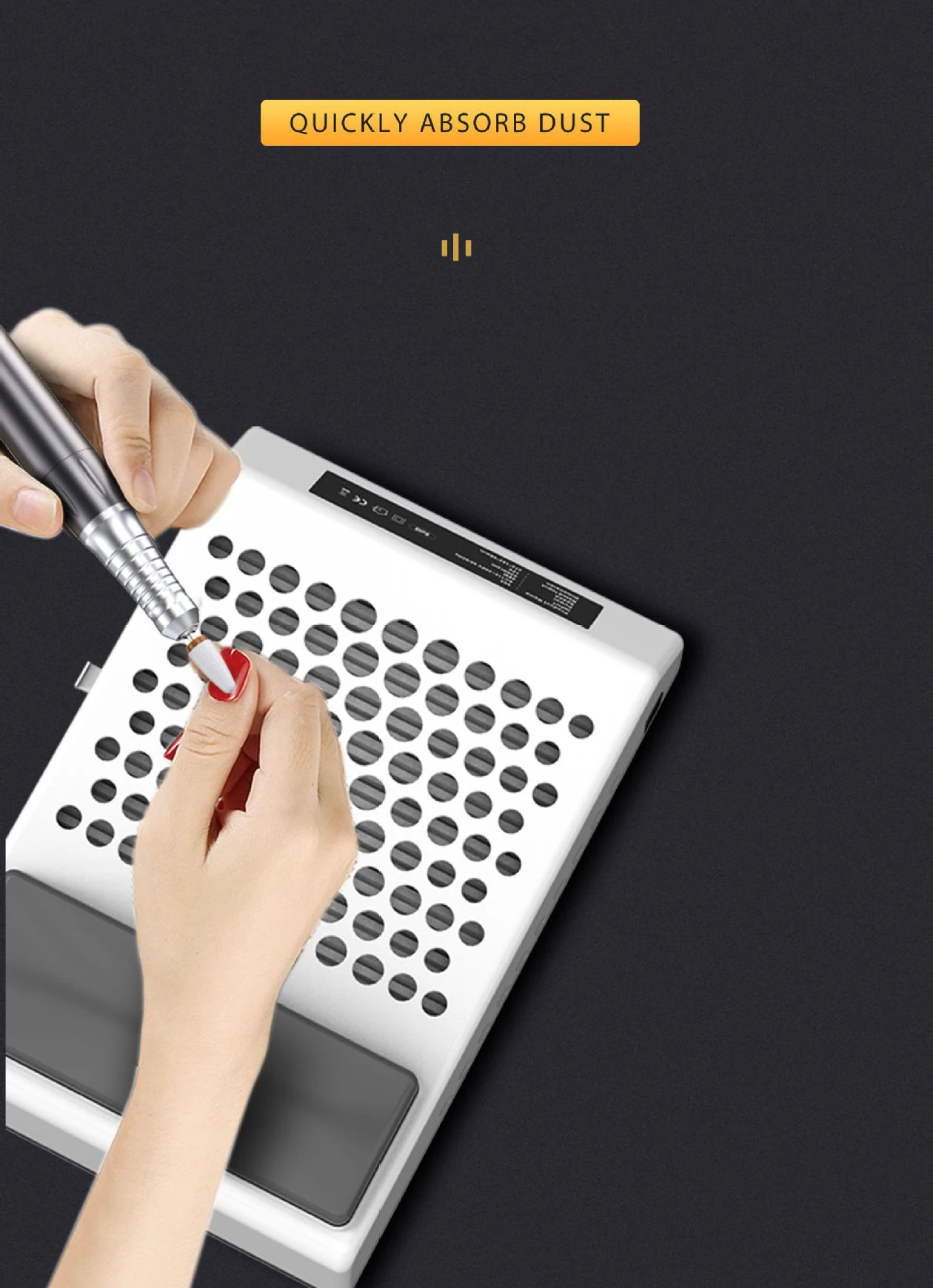 Wholesale Professional Nail Dust Collector Strong Low Noise Manicure Vacuum Cleaner Nails Dust Extractor for Salon and Home use