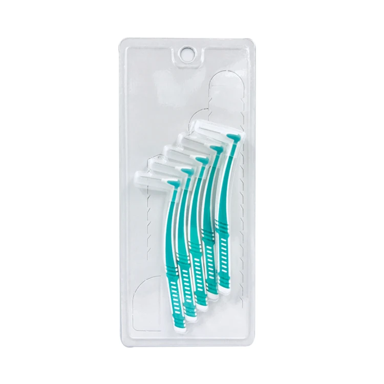 
Oral Care Factory Price with High Quality ISO 16409 Long Handle Customizable Logo L Type Interdental Toothbrush Brush 