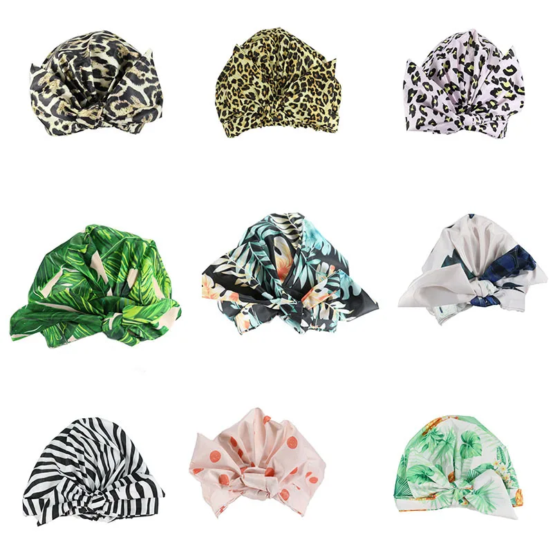 Лидер продаж Amazon, женские водонепроницаемые Многоразовые эластичные пользовательские шапочки для душа
