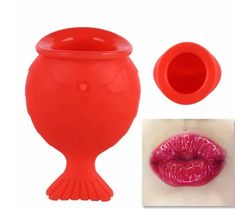 Women Silicone Sexy Full Lip Plumper fish shape Lip Enhancer Device Nipple Increase lips Plump Pro