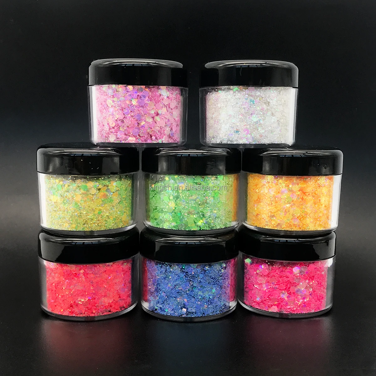 Kingch Professional Glitter Supplier High Sparkle  Nail Decoration Mix Shaped Glitter