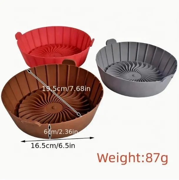 Chengke Silicone air Fryer Liner Reusable Non-stick Liner Bowl for Easy Cleaning in air Fryers Microwave Steamer Pan