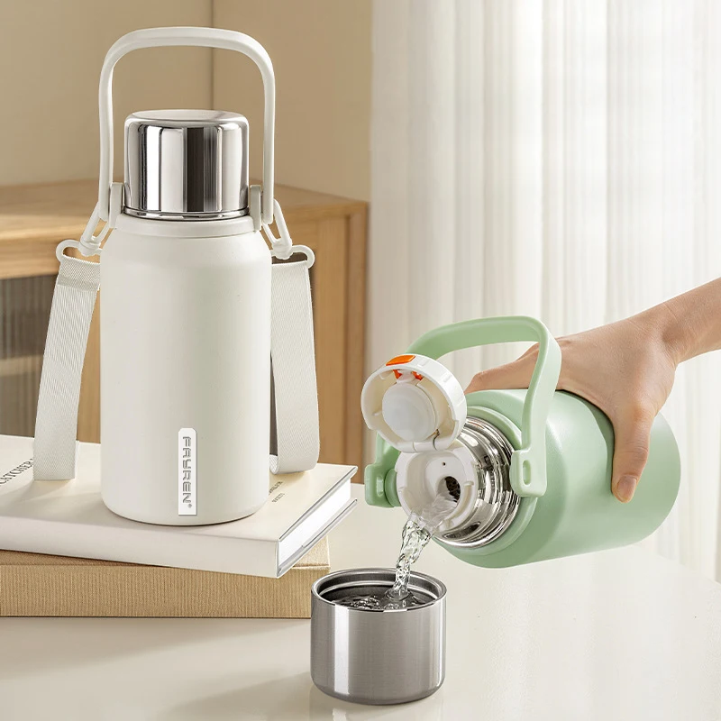 18/8 Stainless Steel Metal Sport Double Walled Vacuum Flask Leak Proof Thermos Insulated Water Bottle with tea infuser