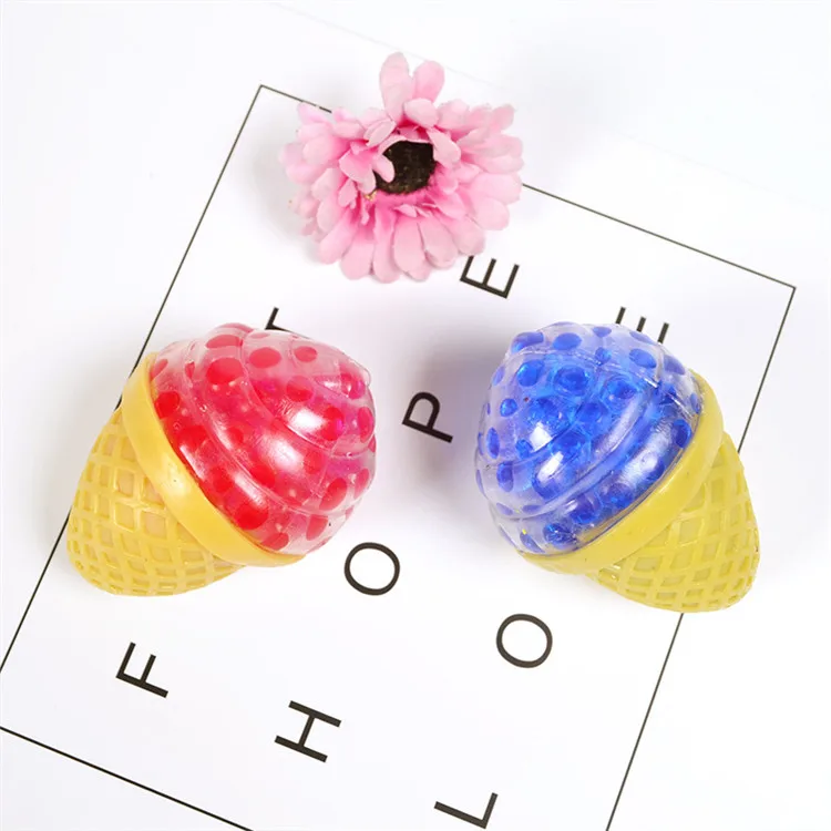 Factory Direct Ice Cream TPR Grape Bead Ball Oem Stress Soft Squeeze Toy Vent Ball