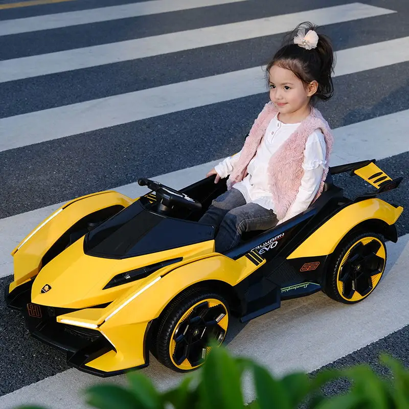 promotion boys 2 seater plastic body kids electric buggy 4 wheel rubber tyres 12v 24v 4x4 big truck 10years ride on car