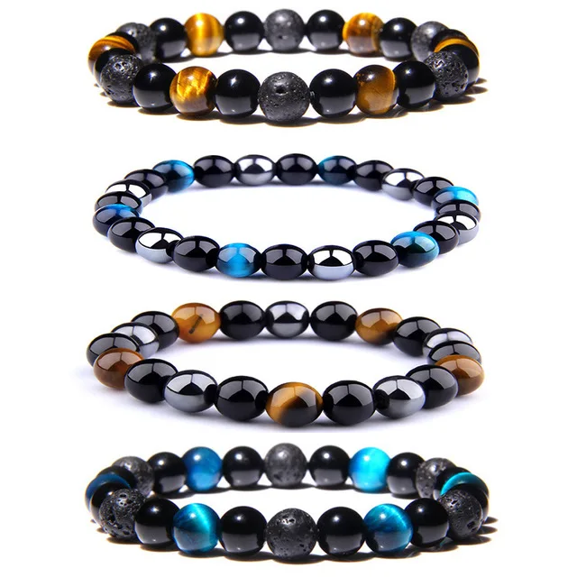 
Natural Gemstone Bangles Healing stone Beads Bracelets for Women Jewelry pulsera mujeres 