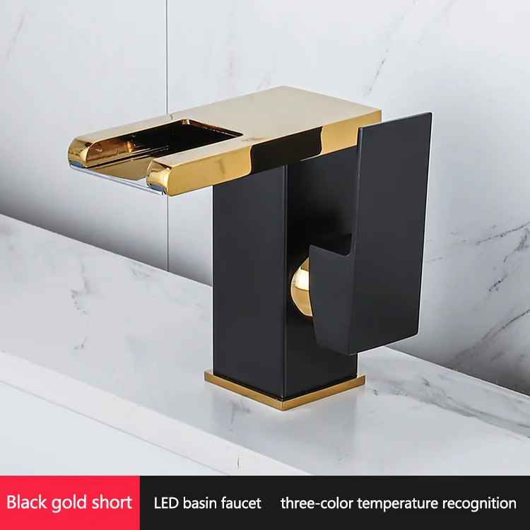 hot sales modern design bathroom sink square faucet waterfall basin the faucet adapter
