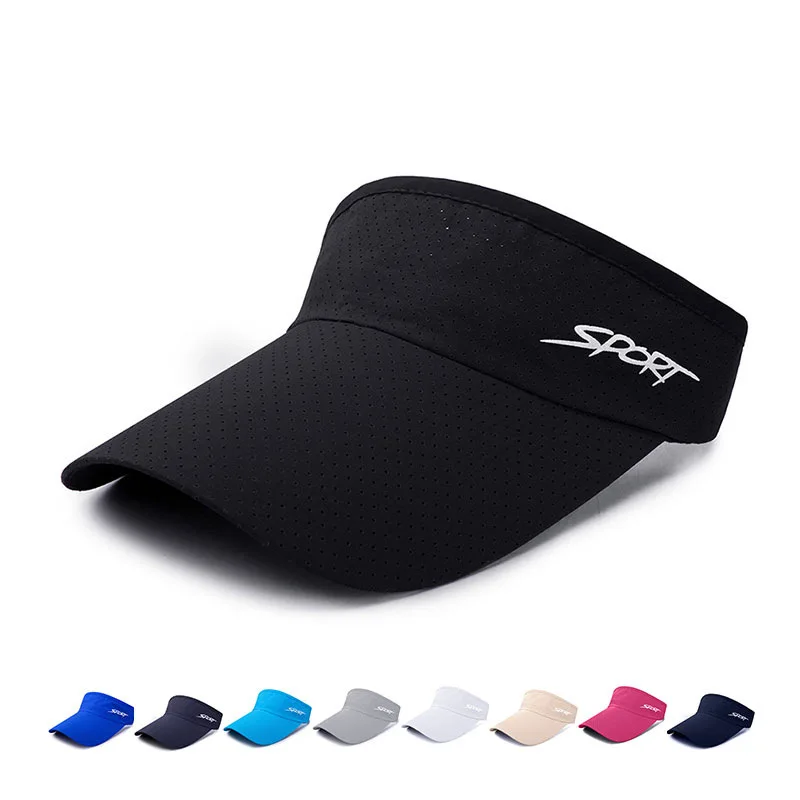 Hotsale Unisex Outdoor Sporty Golf Curved Brim Casual Fashion Basic Breathable Fast-dry Adjustable Sun Hat Visor Cap With Mesh