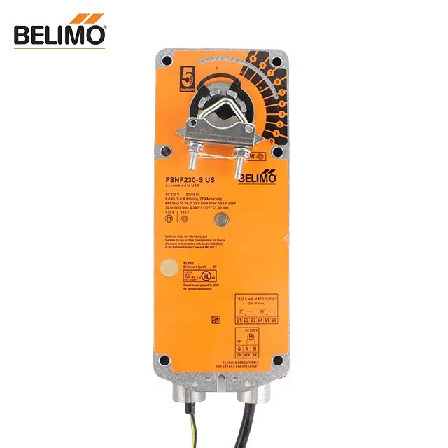 Belimo orignal  FSNF230-S US Fire damper actuator, 8 Nm, Spring return, AC 230 V, Open/close, 2x SPDT, IP40, in stock