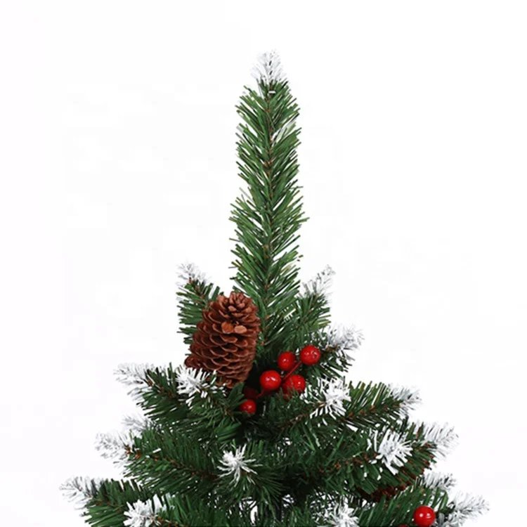 Newest sale indoor decoration white painted pointed pvc leaves mini christmas tree decoration