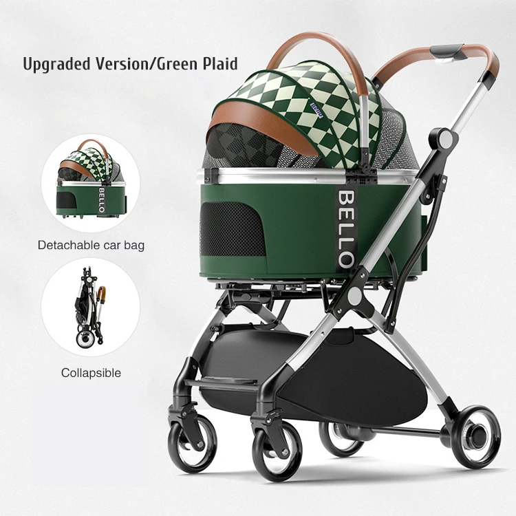 OEM Outdoor Detachable Washable Multifunctional Luxury Pet Stroller Portable Foldable Travel