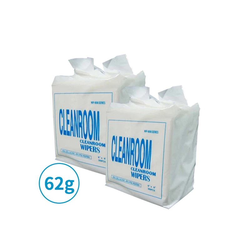 Manufacturers 15*15cm cool cut lint free super absorbent cleanroom cleaning fabric nonwoven cellulose polyester wipes