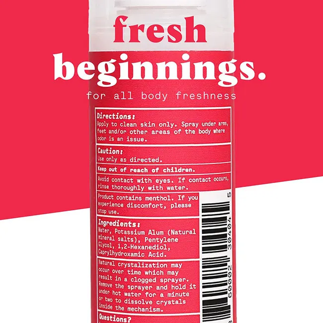 Private Label organic deodorant antiperspirant underarm dry cool fresh spray 24 hour