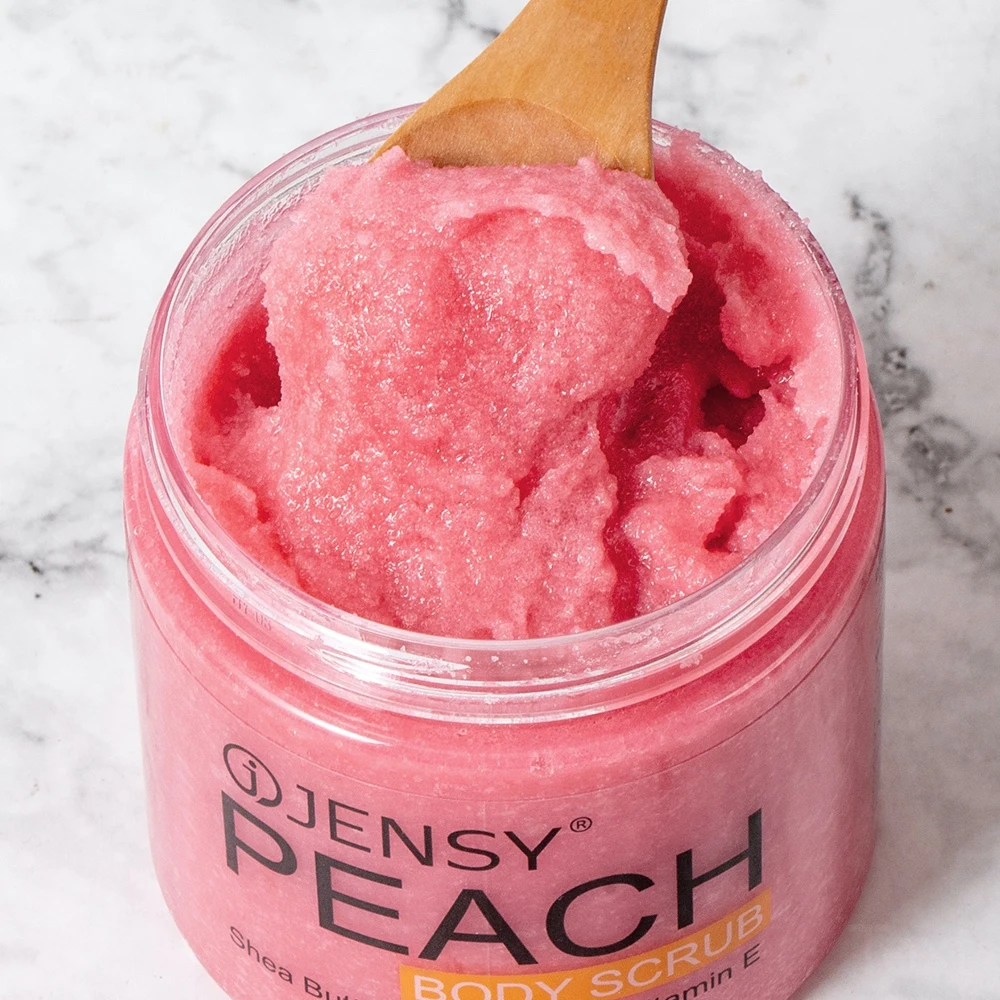 OEM отбеливающий скраб для тела натуральное веганское масло ши кофе Гладкий питательный лимон персик Отшелушивающий частный бренд Скраб