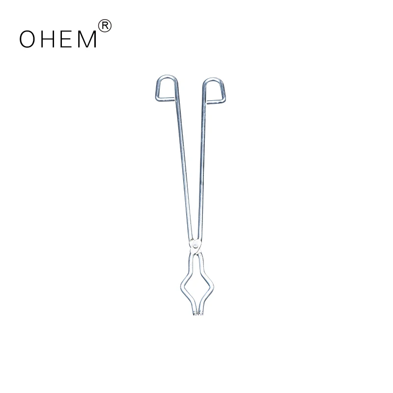 lab fixture Non-slip jaws 20 Inch Round steel chrome plated large Crucible Tongs for pack of ten pieces