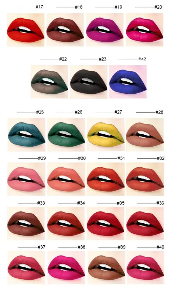 Velvet liquid matte lipstick Wholesale make your own brand makeup private label liquid lipstick