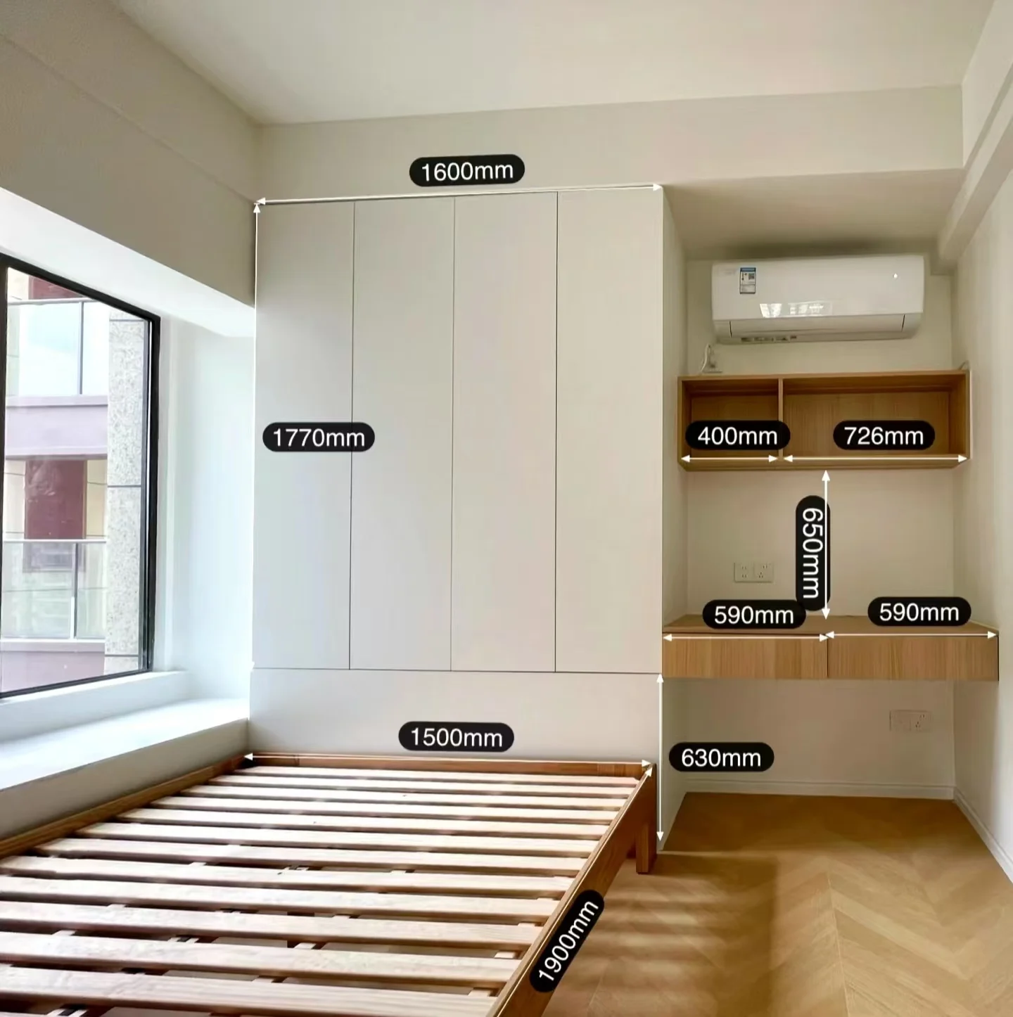 Specialize in International Trade Tatami Bed Wardrobe Desk Integrated Storage High Box Multi-Functional Home Furniture