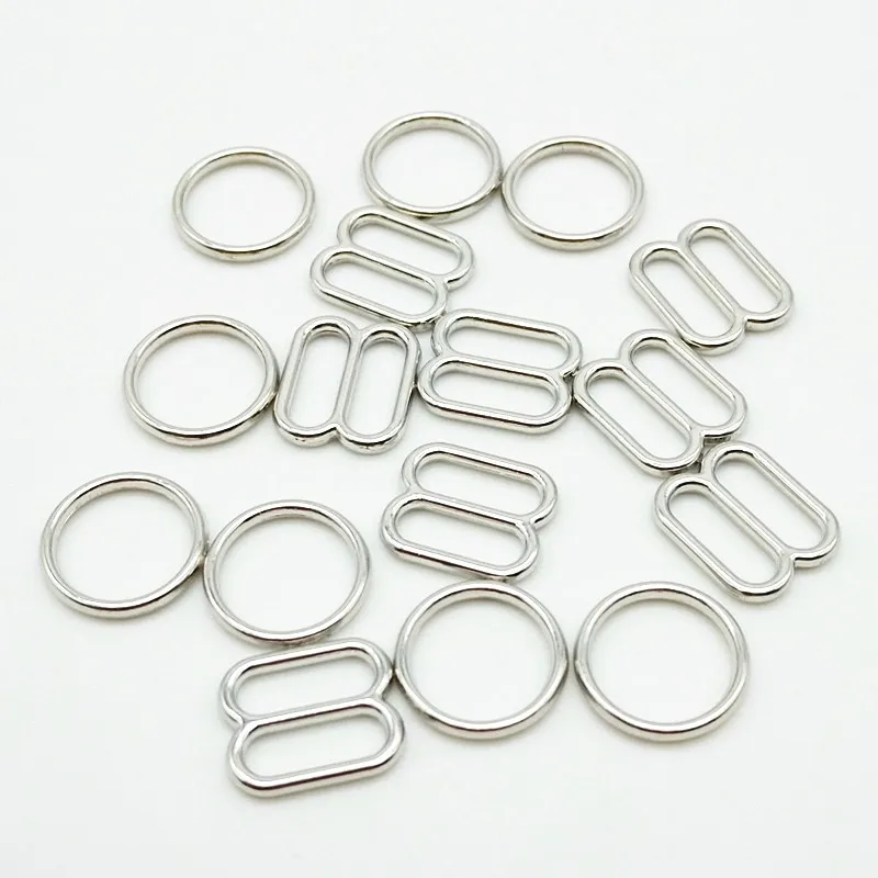 8mm inner width bra straps  zinc alloy ring and slider, bra metal accessories slider