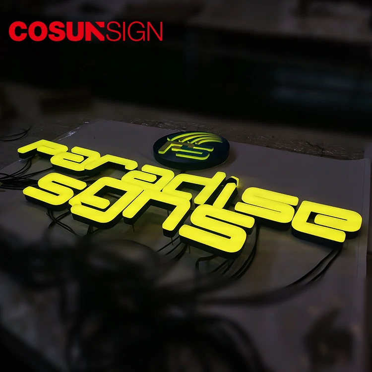 Cosun 3d neon sign custom front log sign indoor 3d letter shop sign