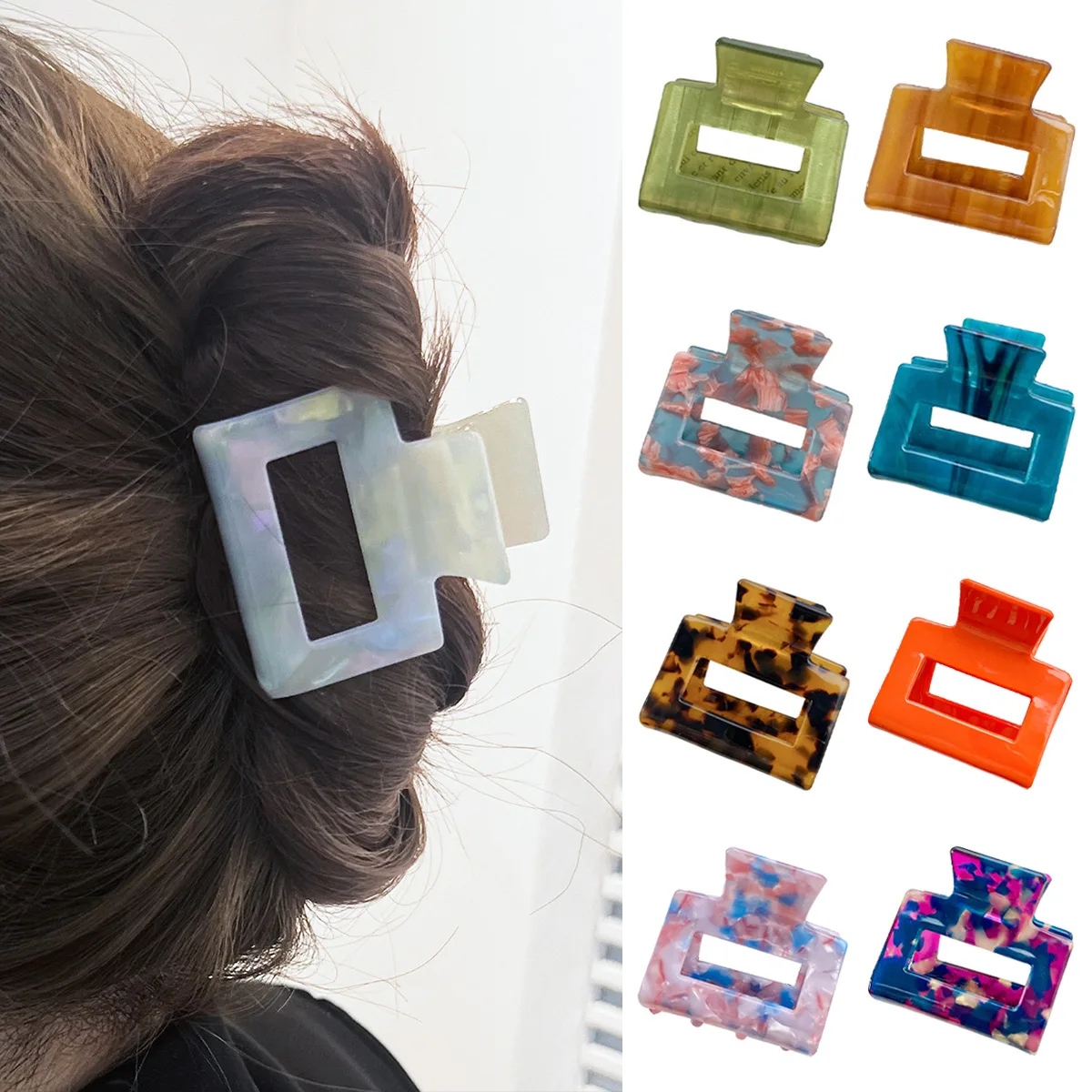 Wholesale Acetate Small Hair Claws Grabbing Clip Fashion Hairpin Hair Claw For Women Accessories Headdress