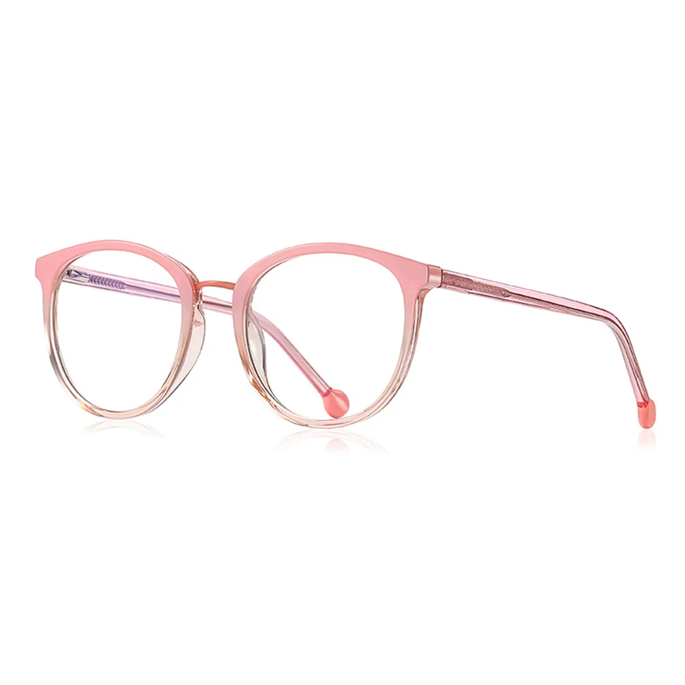 Sparloo 2345 retro round pink TR90 round blue light blocking glasses