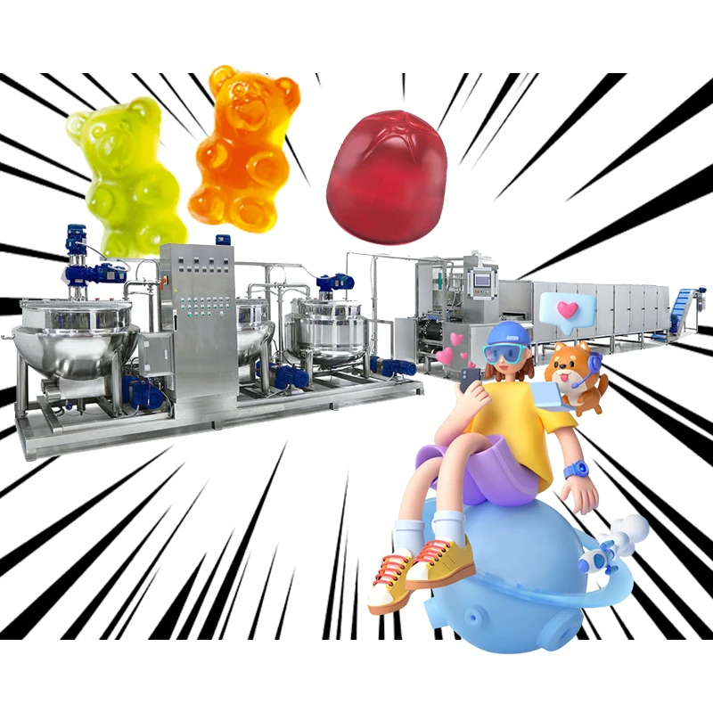 Gummy bear depositor candy making machine fully-automatic gummy candy servo driven soft candy depositing machine PLC control