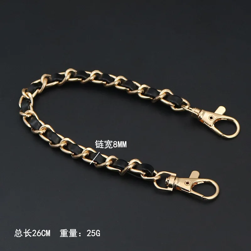 Leather Pearl Hand Chain DIY Mobile Phone Case Chain Lady Handbag Clip Leather Chain Bag Strap Bag Accessories