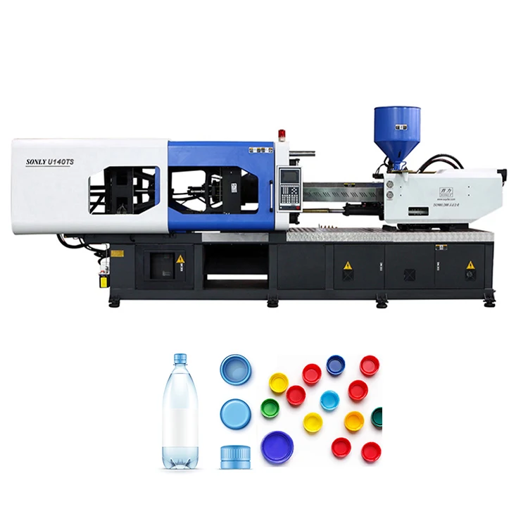 Bottle Cap Injection Molding Machine U140TS Automatic Plastic for Small Business 420x420 Mm Distance Between Tie Bars