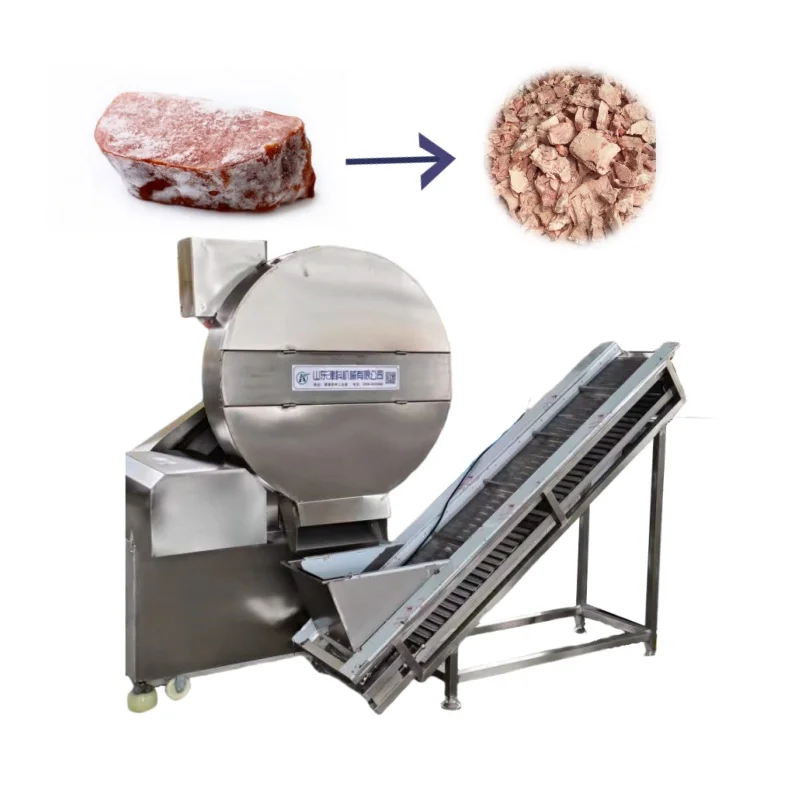 Commerical Electric Automatic Frozen Pork Slicer / Beef Flaker Machine / Frozen Block Meat Planer for Sausage Stuffing