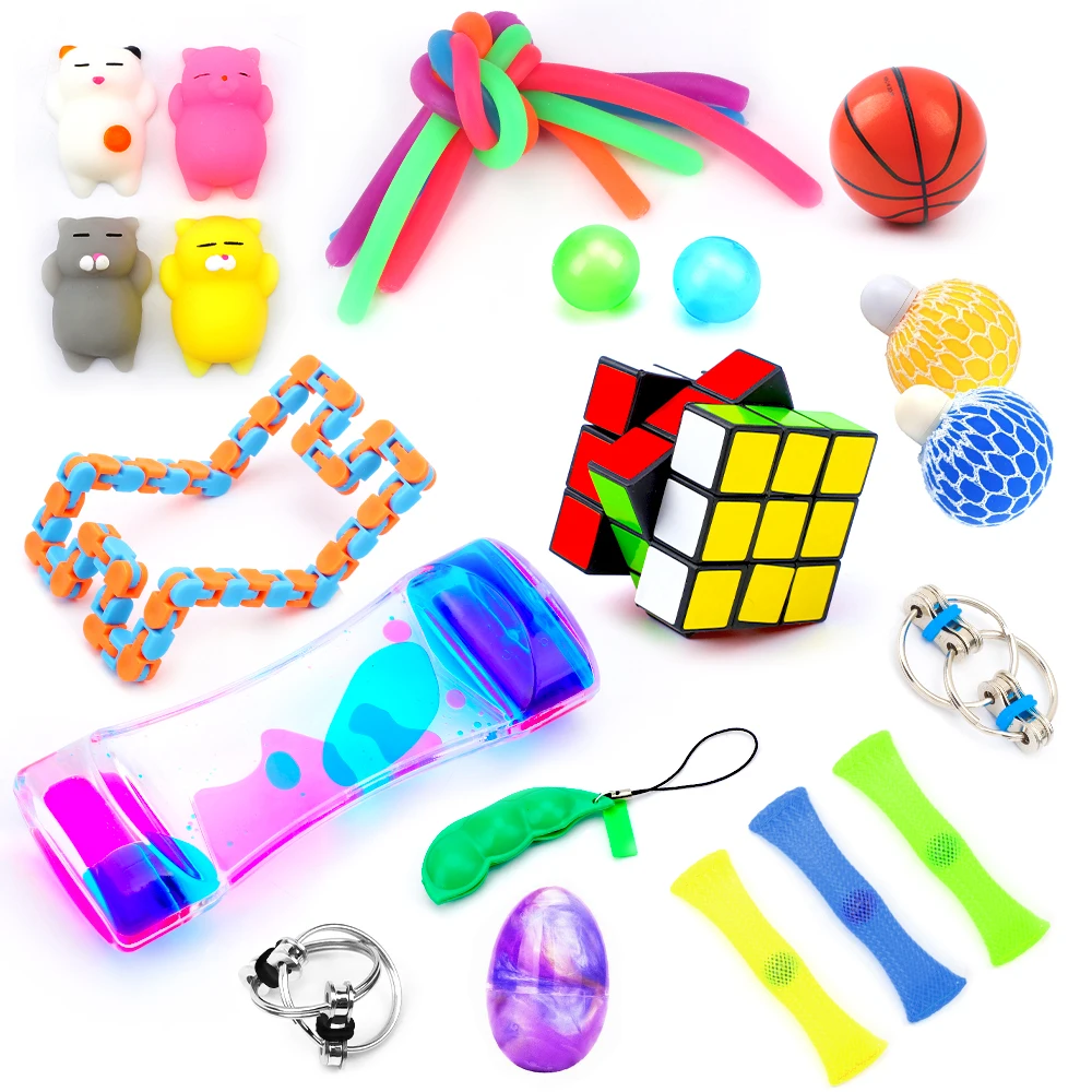 2021 антистрессовые шарики, набор в коробке, сенсорный пакет, 30 детских пакетов, сенсорный стресс, набор игрушек антистресс (1600256964520)
