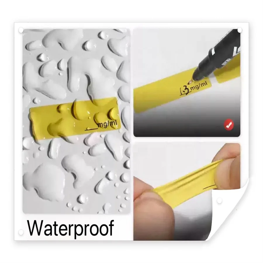 Custom Medical Care Adhesive Sticker UV Printed Waterproof Drainage Tube Label for Pill Urine Stomach Medicine Identification