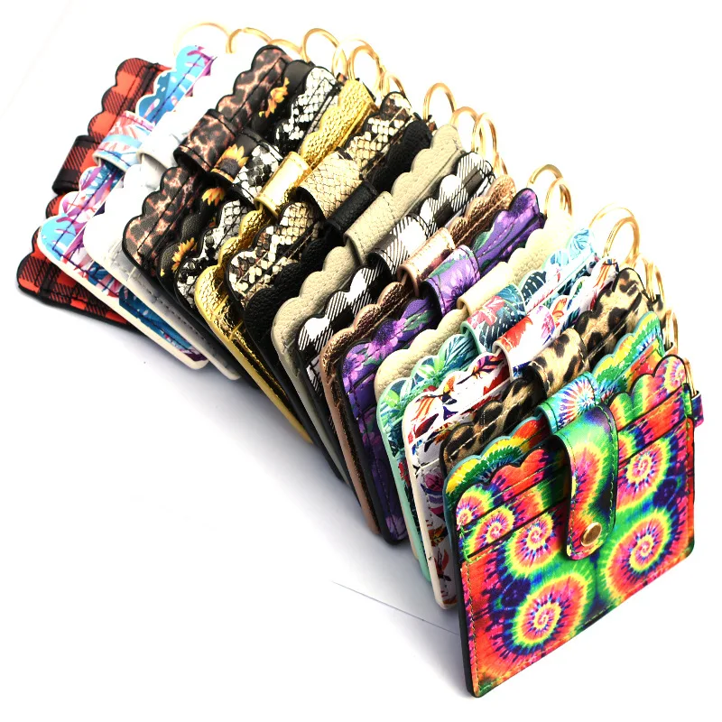 2024 Card Holder Bank Card Holder Student Bus ID Card Coin Purse PU Leather Leopard Print Wallet Keychain wallet bag