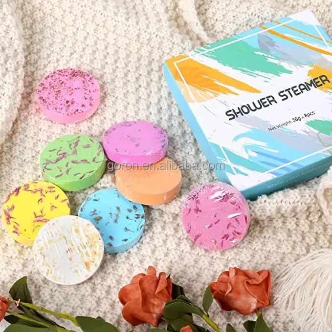 2022 hot selling private label handmade natural vegan organic factory OEM shower steamers bath bomb