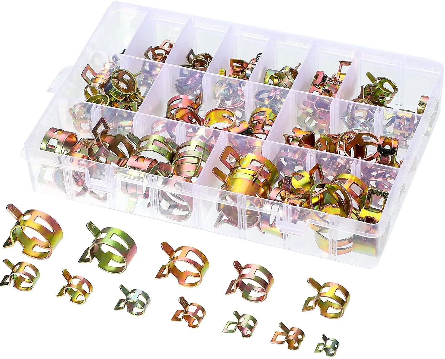 Automotive spring clamp multi-size set household box