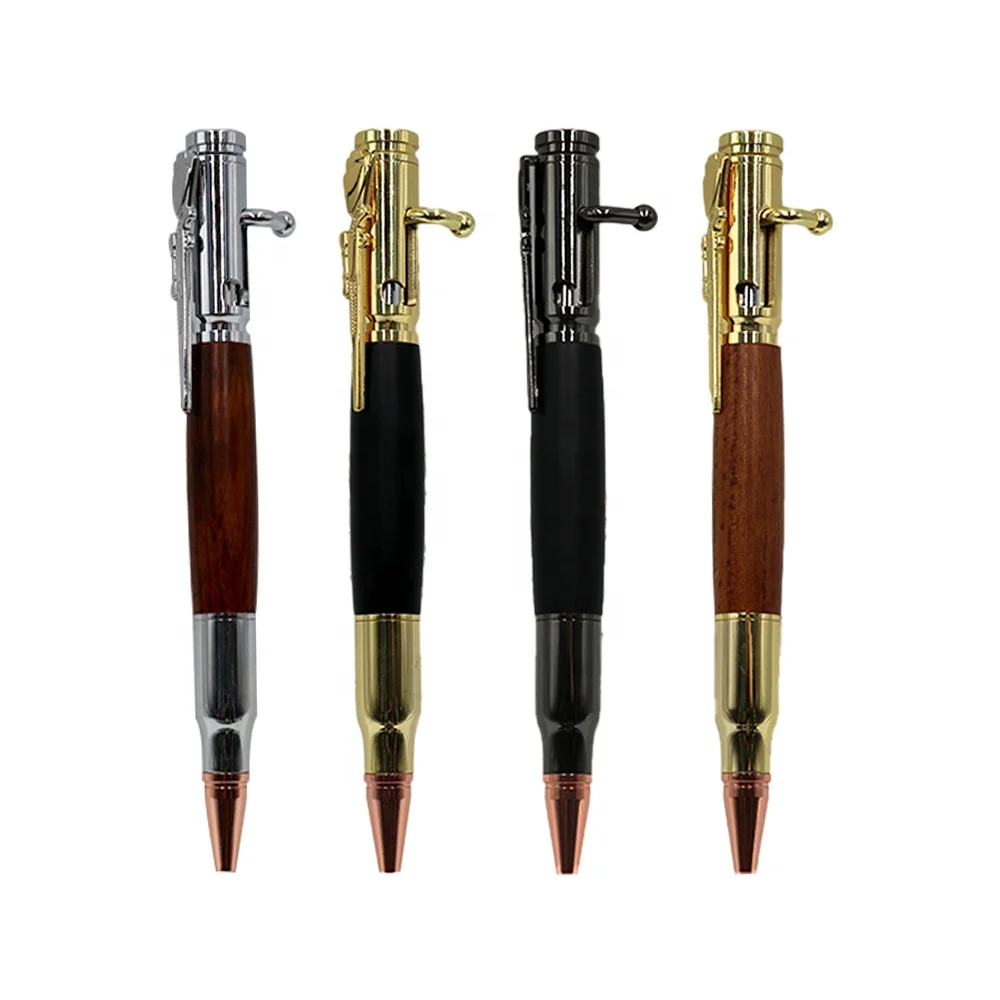 Bolt Action Tactical Pen Promotional Gifts Bullet Shaped Pen Tactical Metal BallPoint Gun Pen With Custom Logo