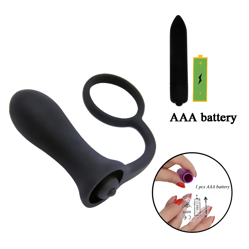 
Silicone Male Climax Delay Prostate Massager Anal Vibrator Sex Toys for Men Erotic Toys Anal Cock Ring Sex Products 