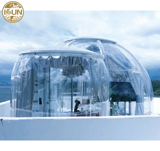 Camp Prefab House Waterproof Transparent Glamping Dome Tent Main Force Outdoor PC Bubble Geodesic Igloo Gardent Resort Hotel
